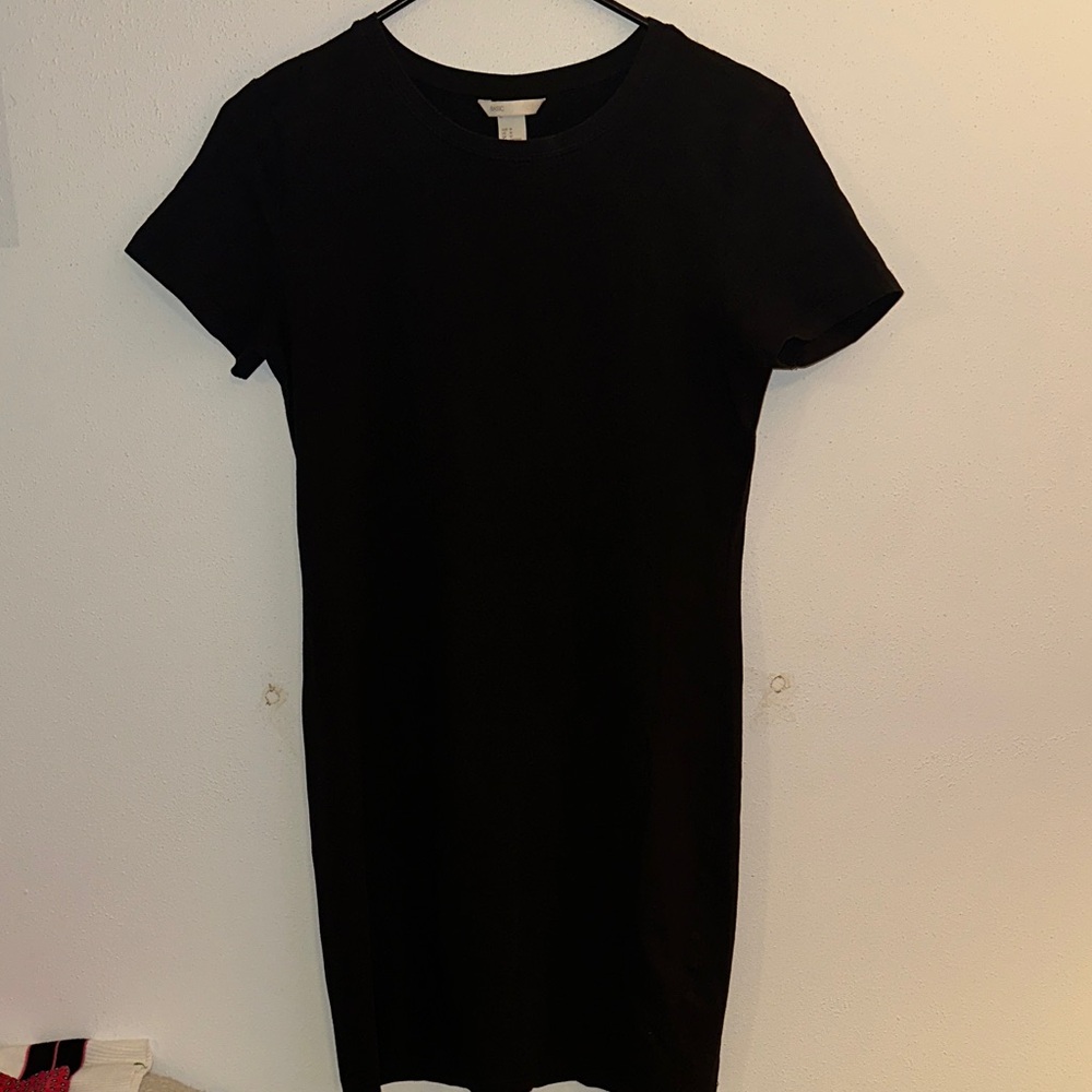 H&M Black Mini T-Shirt Dress